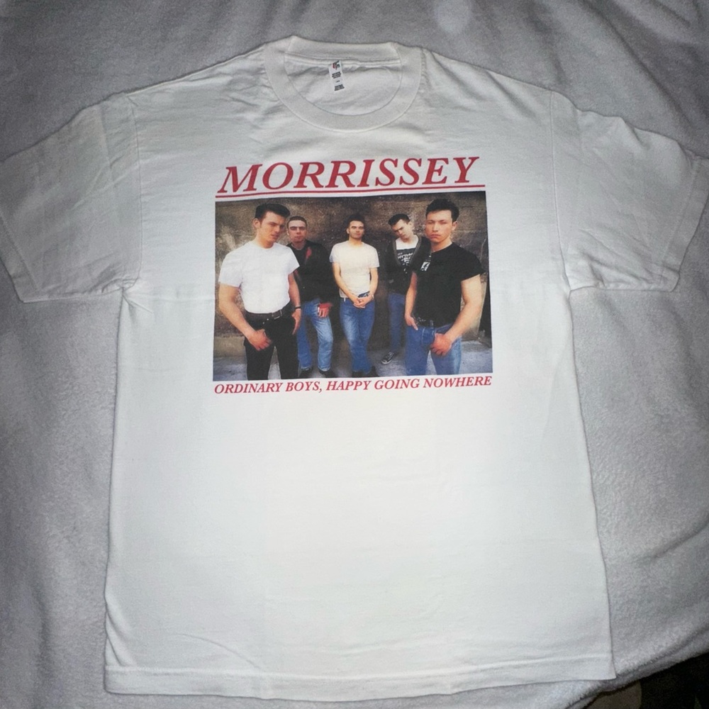 Morrissey White Graphic T-Shirt - Picture 3 of 5
